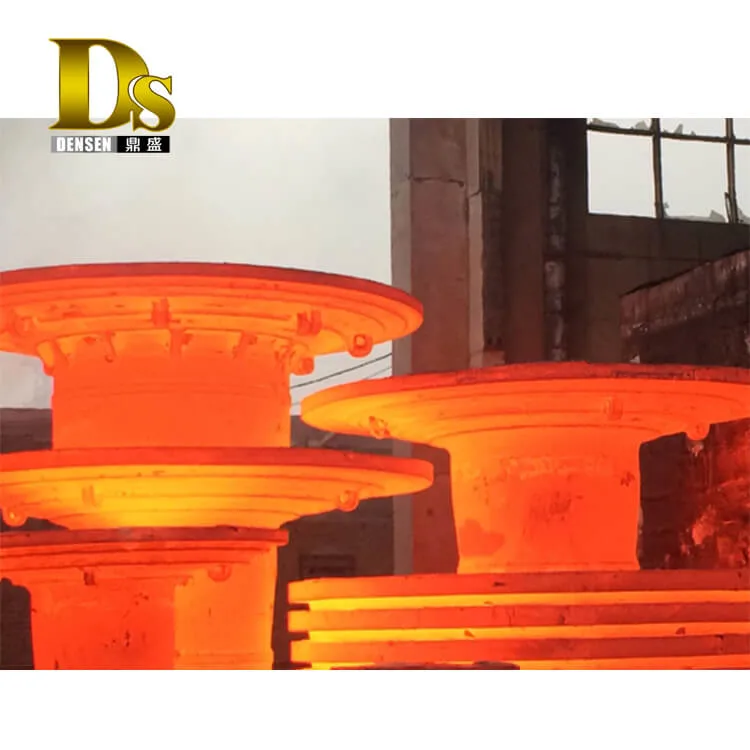 Densen Customized Super Large Cast Steel Sand Casting End Cover for Coal Mine Machinery, Coal Mining Machinery Parts