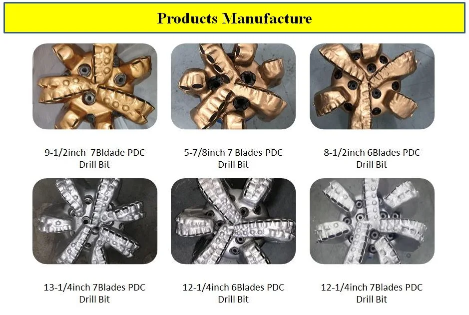 PDC Hard Rock Drill Bit 9 -1/2 Inch Diamond Fixed Cutter Drill Bits of Oil Drilling Tool